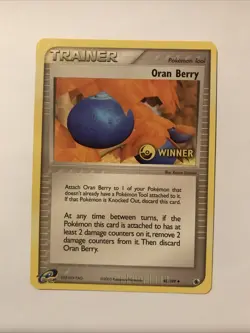 Oran Berry Winner Stamp Promo EX Ruby Sapphire Near Mint 85/109 Regular Pokemon - Image 1