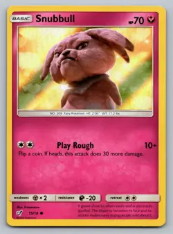 Pokemon TCG Detective Pikachu Snubbull (Holo Common) 15/18 - Image 1