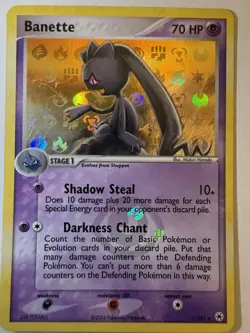 Pokemon TCG Banette EX Hidden Legends Reverse Holo Rare 1/101 2004 70 HP - Image 1