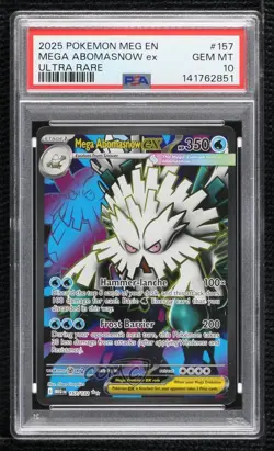 Mega Abomasnow ex Ultra Rare Pokemon Evolution MEG PSA 10 GEM MT - Image 1