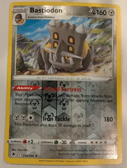 Bastiodon 110/189 - SWSH Astral Radiance Pokemon Reverse Holo Foil Rare Nice! - Image 1
