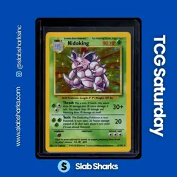 1999 POKEMON UNLIMITED #11/102 NIDOKING HOLO RARE - Image 1