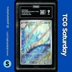 2023 POKEMON SV 151 #181/165 DRAGONAIR ILLUSTRATION RARE TAG 9 - Image 1