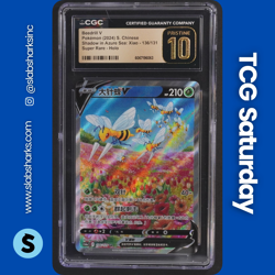 2022 POKEMON SHADOW IN AZURE SEA XIAO (CN) #136/131 BEEDRILL V ALT ART CGC 10 - Image 1
