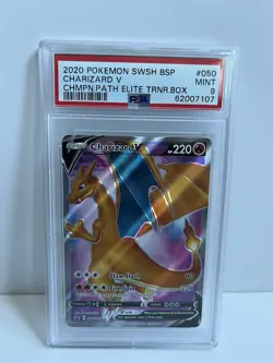 Pokemon Charizard V SWSH050 SWSH: Sword & Shield Black Star Promo - PSA 9 - Image 1