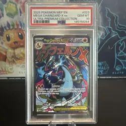 2025 POKEMON MEP EN-ME BLACK STAR PROMO #023 MEGA CHARIZARD X EX PSA 10 - Image 1