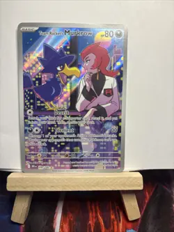 2025 POKEMON DESTINED RIVALS #200/182 TEAM ROCKET'S MURKROW ILLUSTRATION RARE - Image 1