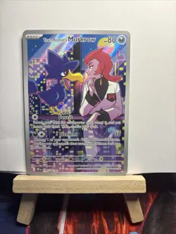 2025 POKEMON DESTINED RIVALS #200/182 TEAM ROCKET'S MURKROW ILLUSTRATION RARE - Image 2