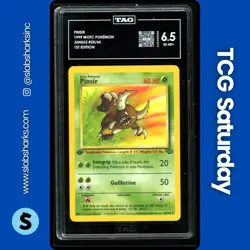 1999 POKEMON JUNGLE 1ST EDITION #25/64 PINSIR TAG 6.5 - Image 1