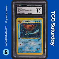 2001 POKEMON NEO DISCOVERY 1ST EDITION #6/75 KABUTOPS HOLO CGC 10 - Image 1