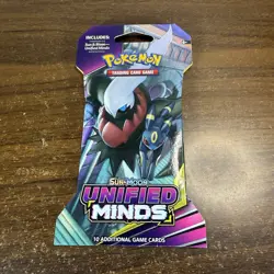 Pokemon Sun & Moon Unified Minds Sleeved Booster Pack Darkrai Umbreon Art New - Image 1