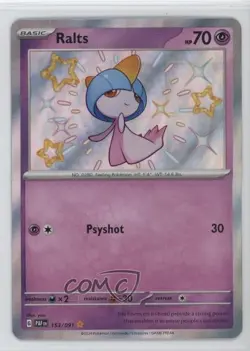 Shiny Rare - Ralts Pokemon Scarlet & Violet Paldean Fates PAF #153 - Image 1