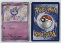 Shiny Rare - Ralts Pokemon Scarlet & Violet Paldean Fates PAF #153 - Image 3
