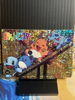 Pokemon Raichu Squirtle Prism Holo Sticker Vending Machine #312,#310 - Image 1