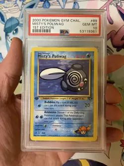 2000 Pokemon Gym Challenge 1st Edition 89 Misty's Poliwag PSA 10- population 188 - Image 1