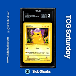 1999 POKEMON 1ST EDITION #58/102 PIKACHU RED CHEEKS TAG 3 - Image 1