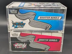 2x Pokemon SV10.5 Black Bolt White Flare Sealed Booster Bundle Display W/Acrylic - Image 5