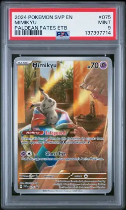 2024 POKEMON SVP EN-SV BLACK STAR PROMO #075 MIMIKYU PSA 9 ENGLISH - Image 1