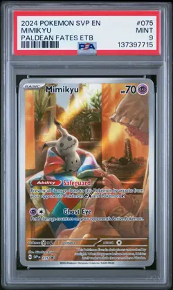 2024 POKEMON SVP EN-SV BLACK STAR PROMO #075 MIMIKYU PSA 9 ENGLISH - Image 3