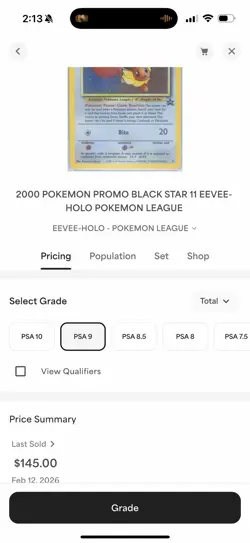2000 POKEMON PROMO BLACK STAR 11 EEVEE-HOLO POKEMON LEAGUE - Image 3