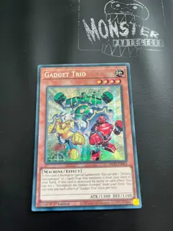 YUGIOH GADGET TRIO PRISMATIC SECRET RARE MP25-EN061 1ST EDITION - Image 1