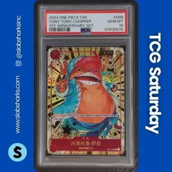2024 ONE PIECE PROMO CN #ST01-006 TONY TONY CHOPPER 1ST ANNIVERSARY SET PSA 10 - Image 1