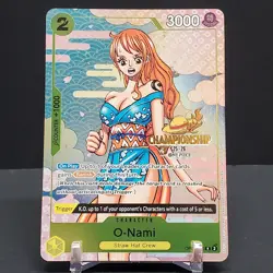 One Piece TCG O-Nami Nami OP06-101 25-26 Championship Promo Stamped 2025 Gold NM - Image 2