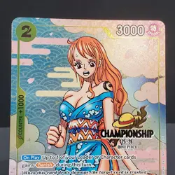 One Piece TCG O-Nami Nami OP06-101 25-26 Championship Promo Stamped 2025 Gold NM - Image 3