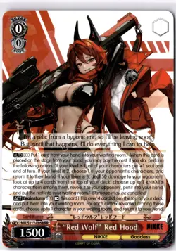 "Red Wolf" Red Hood Double Rare GODDESS OF VICTORY: NIKKE NIK/S117-E058 RR NM - Image 1