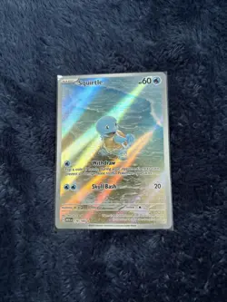 Pokemon TCG Squirtle 170/165 Scarlet & Violet 151 Illustration Rare Holo Card - Image 1