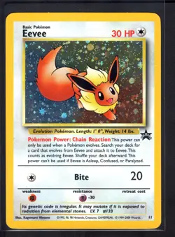 Eevee #11 Black Star Promo (LP) Pokemon Card WOTC 2000 - Image 1