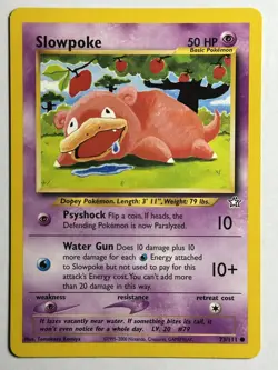 Slowpoke Neo Genesis 073/111 MP-LP Pokemon Card - Image 1