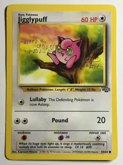 Jigglypuff Jungle 54/64 MP-LP Pokemon Card - Image 1