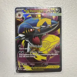 Mega Sharpedo ex 113/094 Phantasmal Flames Full Art Ultra Rare Pokemon Card NM - Image 1