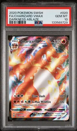 CHARIZARD VMAX 020/189 DARKNESS ABLAZE PSA 10 POKEMON CARD Sword & Shield - Image 1