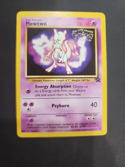 Mewtwo Pokemon Promo The First Movie Card #3 with a Kids WB Stamp - Image 1