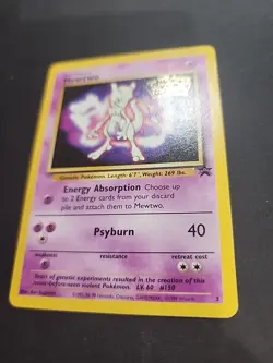 Mewtwo Pokemon Promo The First Movie Card #3 with a Kids WB Stamp - Image 3
