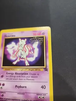 Mewtwo Pokemon Promo The First Movie Card #3 with a Kids WB Stamp - Image 4