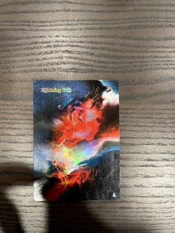 Lightning Bolt (Foil Player Rewards Promo Altered Art, Acrylic Paint) - Image 1