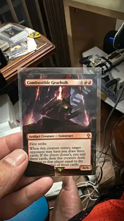 Combustible Gearhulk MTG Final Fantasy Commander Hand Painted Full Altered Art v - Image 2