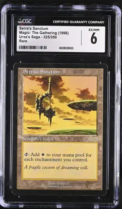 SERRA'S SANCTUM Urza's Saga Rare Reserved List CGC 6 MTG [Nostalgium] - Image 1