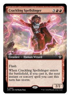 Crackling Spellslinger - Extended Art Commander: Outlaws of Thunder Junction MTG - Image 1