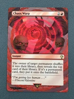 Chaos Warp MTG Final Fantasy Commander Hand Painted Extended Altered Art Tentz - Image 1