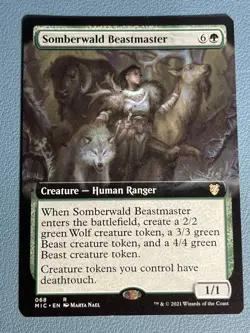 MTG Somberwald Beastmaster (Extended Art) Innistrad MID NM - Image 1
