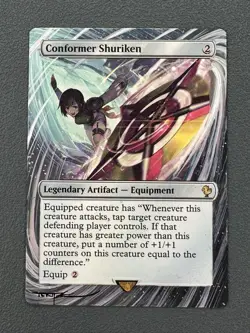 Conformer Shuriken Final Fantasy Commander Hand Painted Full Altered Art Tentz - Image 1