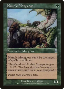 1x Nimble Mongoose - LP/MP - Odyssey block - SPARROW MAGIC mtg - Image 1