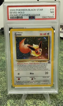 2000 Pokemon | Eevee #11 Black Star Promo Holo | 🔥PSA 7🔥 - Image 1