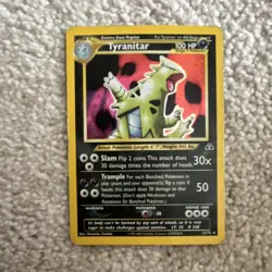 Pokemon Tyranitar Neo Discovery Rare 12/75 100 HP 30x 50 Attack Stage 2 TCG - Image 1