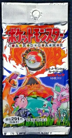 16.72g 1996 291 YEN Pokemon BASE SET JAPANESE FACTORY SEALED Booster Pack - Image 1