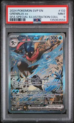 Pokemon TCG Greninja EX 132 Shrouded Fable Promo Special Illustration PSA 9 - Image 1